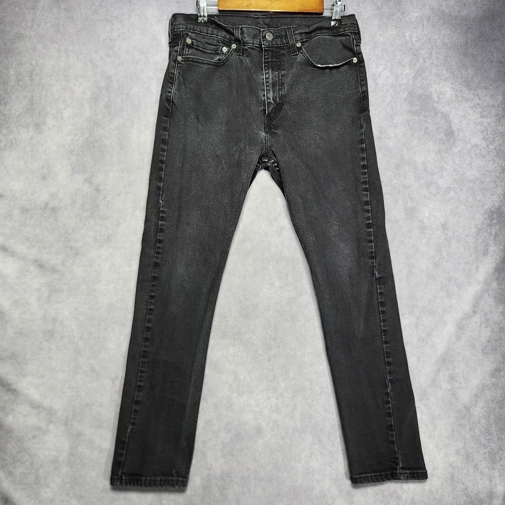 Levis 510 Skinny Fit Jeans Mens 32 to 34x30 Faded Black Denim‎ Pants